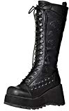 Demonia Women s SCENE 107 Knee High Boot Black Vegan Leather