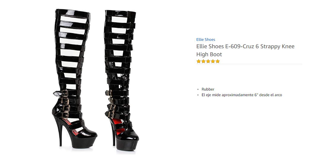 Ellie Shoes 609 CRUZ  6  Strappy Knee High Boot