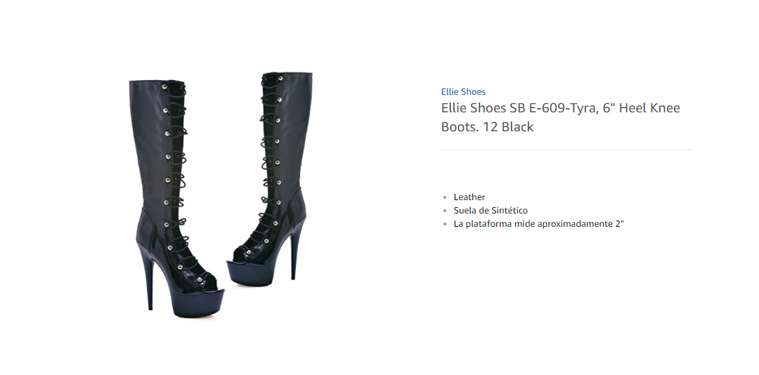 Ellie Shoes SB E 609 Tyra 6 Heel Knee Boots. 12 Black